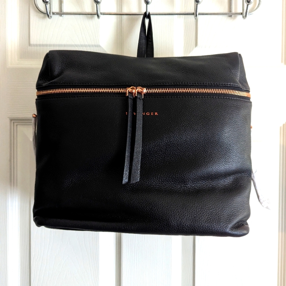 Levenger Leather Backpack Purse